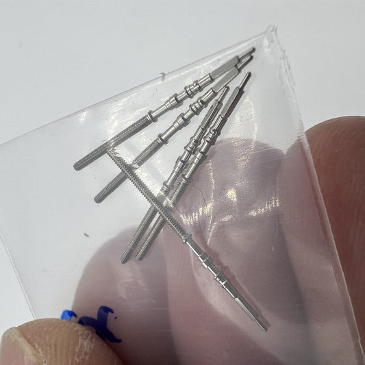 Stainless steel winding stem for 4R36 NH35 NH36 NH38 NH39A watch movements.