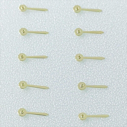 Set of 10 golden 4mm small second hands for Miyota OS10 OS20 watch movements.
