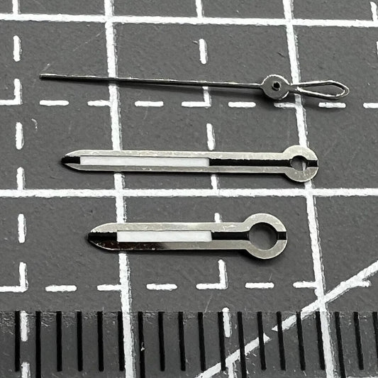 Silver trim watch hands set for ETA 2824 2834 2836 2846 movements, precise fit.