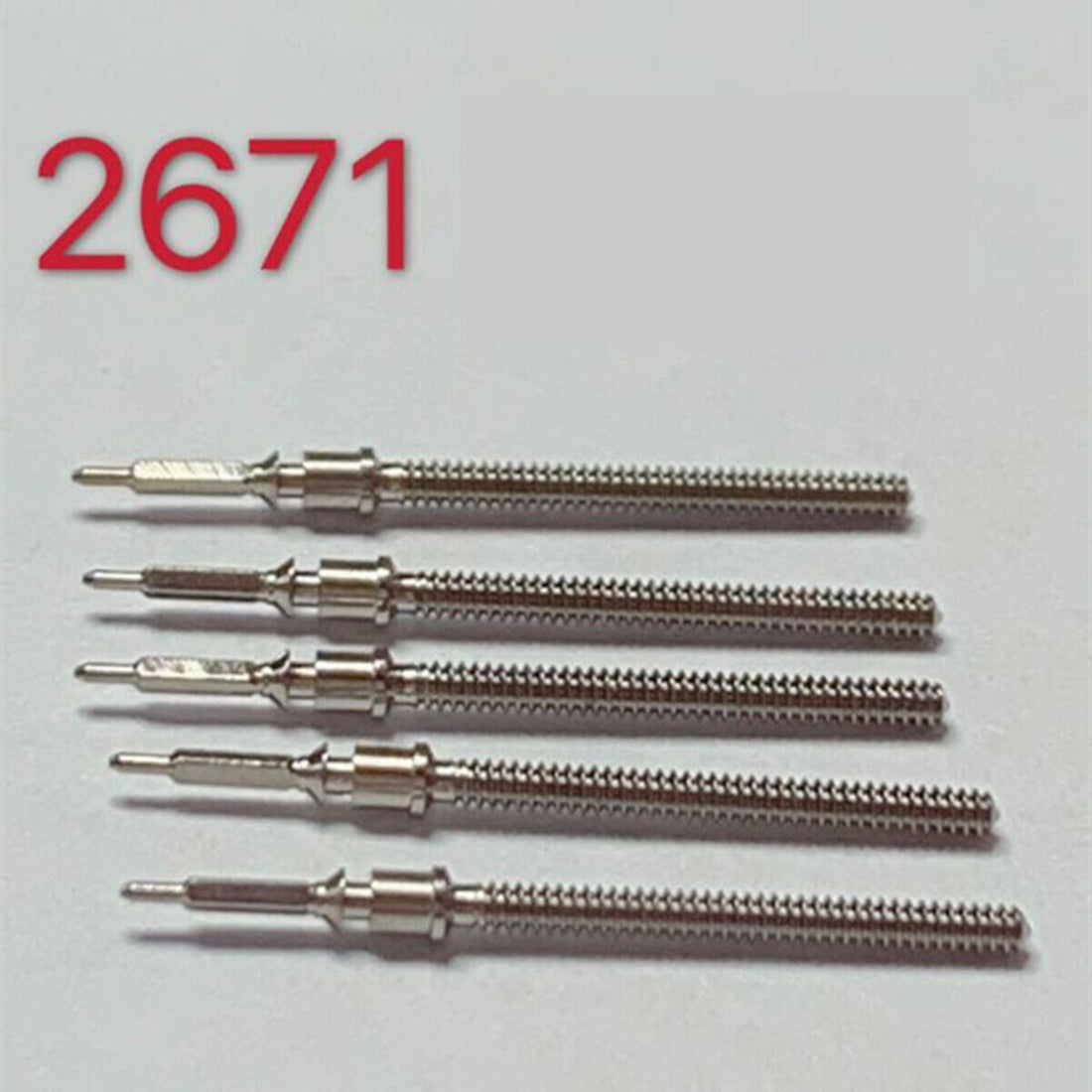 Set of 10 generic watch winding stems compatible with ETA2671 movement for precise repairs and replacements.