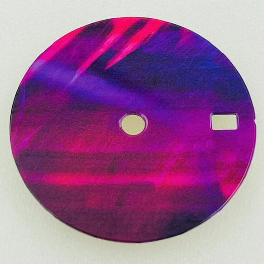 28.5mm Gradient pink-purple enamel copper watch dial for NH34 NH35 automatic movement