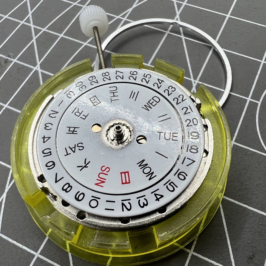 2813 Automatic mechanical watch movement replacement with day-date function for repair.