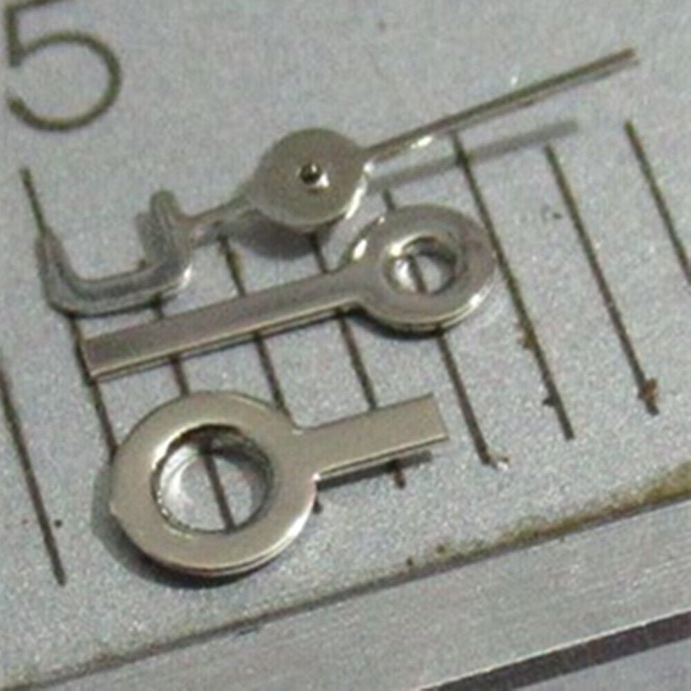 Silver 4mm watch hands set compatible with Miyota 2035, 2115, 2105, 2305, 2315 movements.