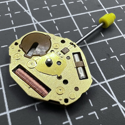 1. Japan Miyota GL20 golden quartz watch movement with 2 hands, precise timekeeping accessory.  