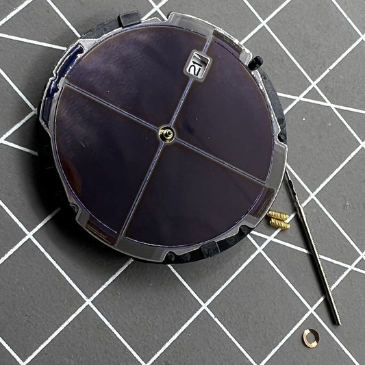 Hattori Epson TMI VS37 solar-powered quartz watch movement for precise timekeeping and durability.