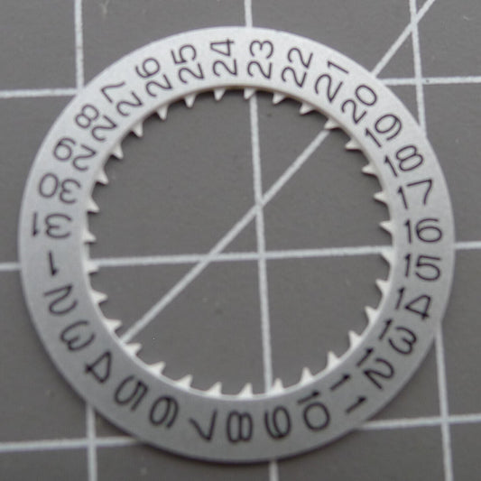 Vintage silver date disk wheel for NH36 NH35 watch movement, crown position 3.8 accessory.
