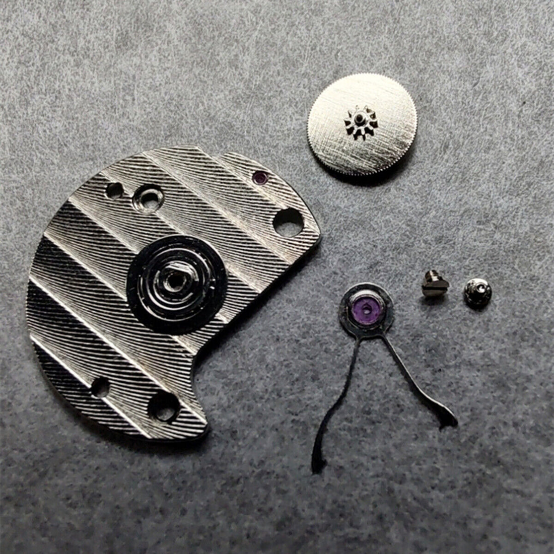5PCS Automatic fork and wheel bridge set with screws for Seagull ST17 watch movement maintenance.