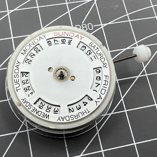 Silver DG2813 automatic mechanical watch movement with 8205 day-date replacement parts.