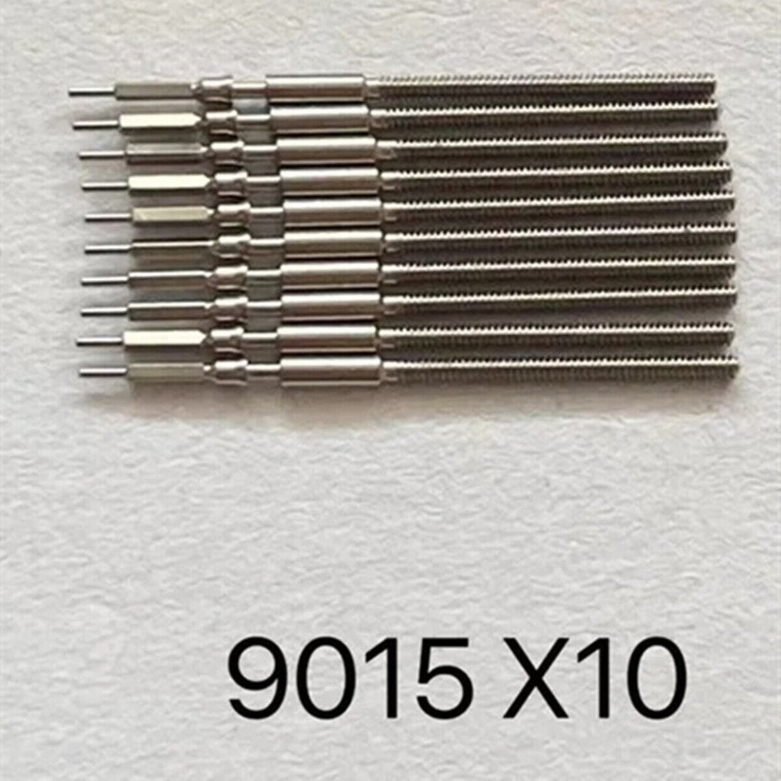 1. Set of 10 generic watch winding stems compatible with Miyota 9015 movement.  