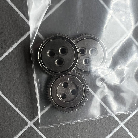 Set of 3 ball bearings compatible with Miyota 9015 watch movement, enhancing smooth rotation and durability.