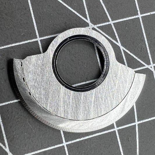 Silver rotor oscillating weight for ETA 2892 movement, precision replacement spare part.
