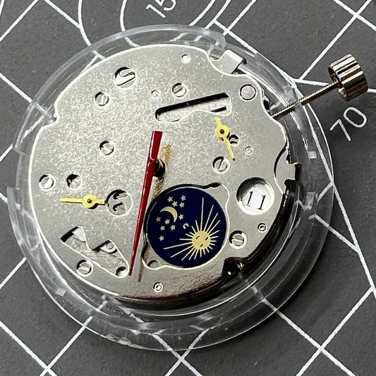 Seagull ST16 watch movement with automatic mechanical design and small second subdials at 3, 6, and 9 o'clock.