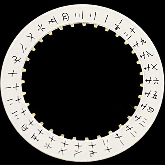 White background close-up of Chinese Date Disk Wheel for ETA2824 Datejust watch date@3 position.