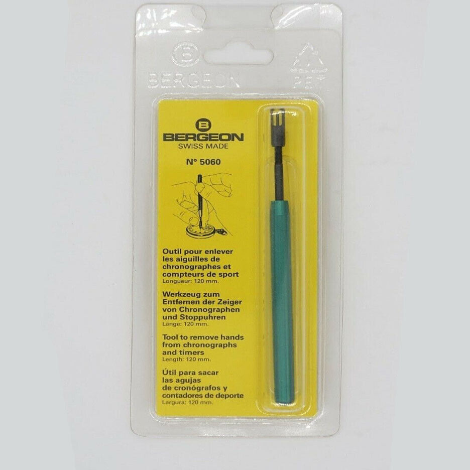 Bergeon 5060 hand removal tool for chronographs and timers, precision Swiss-made watch accessory