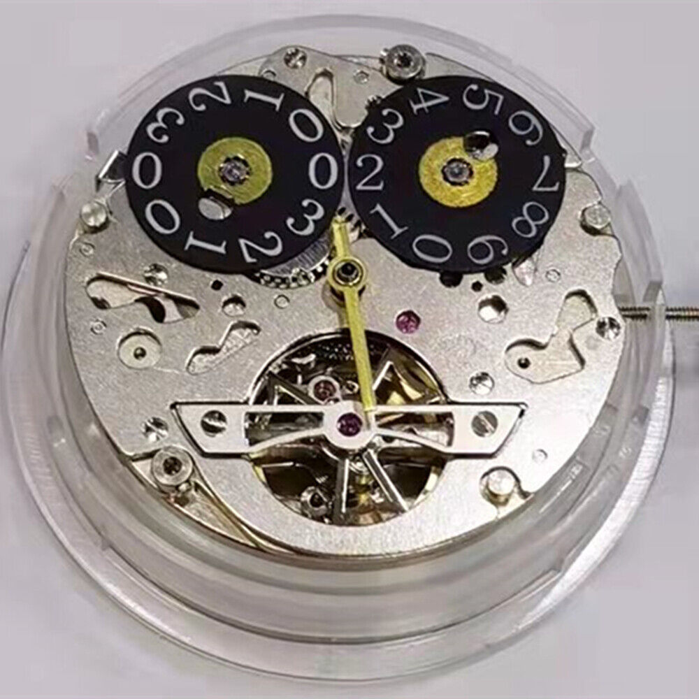 Seagull ST25 mechanical watch movement with big date at 12, China-made automatic mechanism.