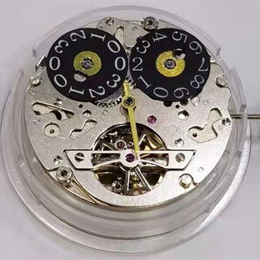 Seagull ST25 mechanical watch movement with big date at 12, China-made automatic mechanism.