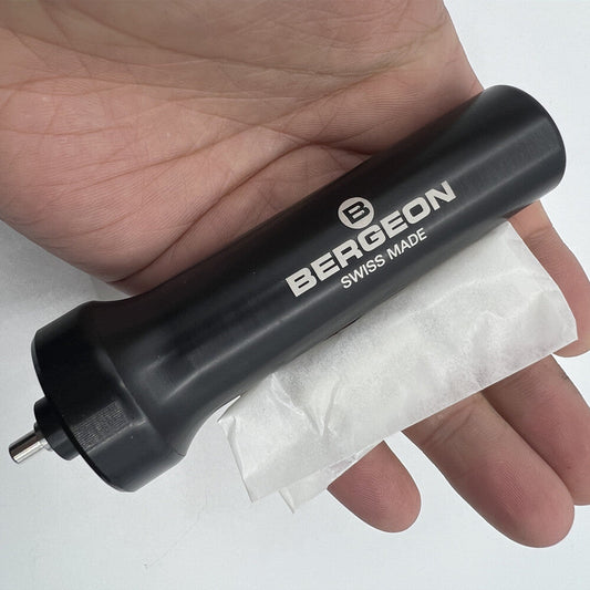 Bergeon 5011 watch case pump removing glass from monobloc cases, precision tool for watchmakers