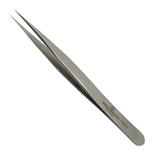 Bergeon 7024-3 anti-magnetic tweezers 120mm for precise Swiss watchmaking tasks