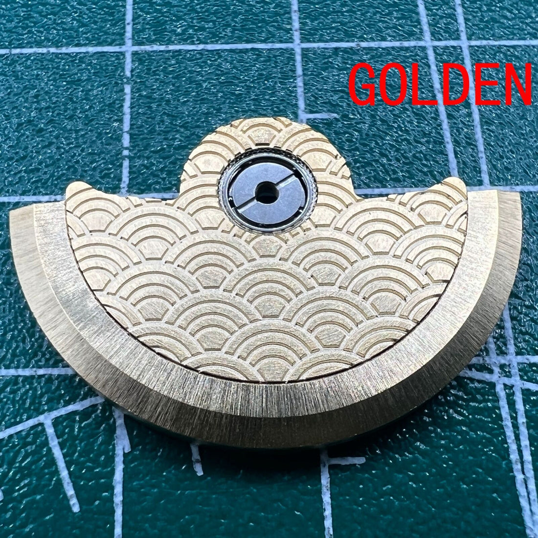 Sea Wave golden rotor with intricate carving, compatible with Miyota NH35 NH36 watch movements