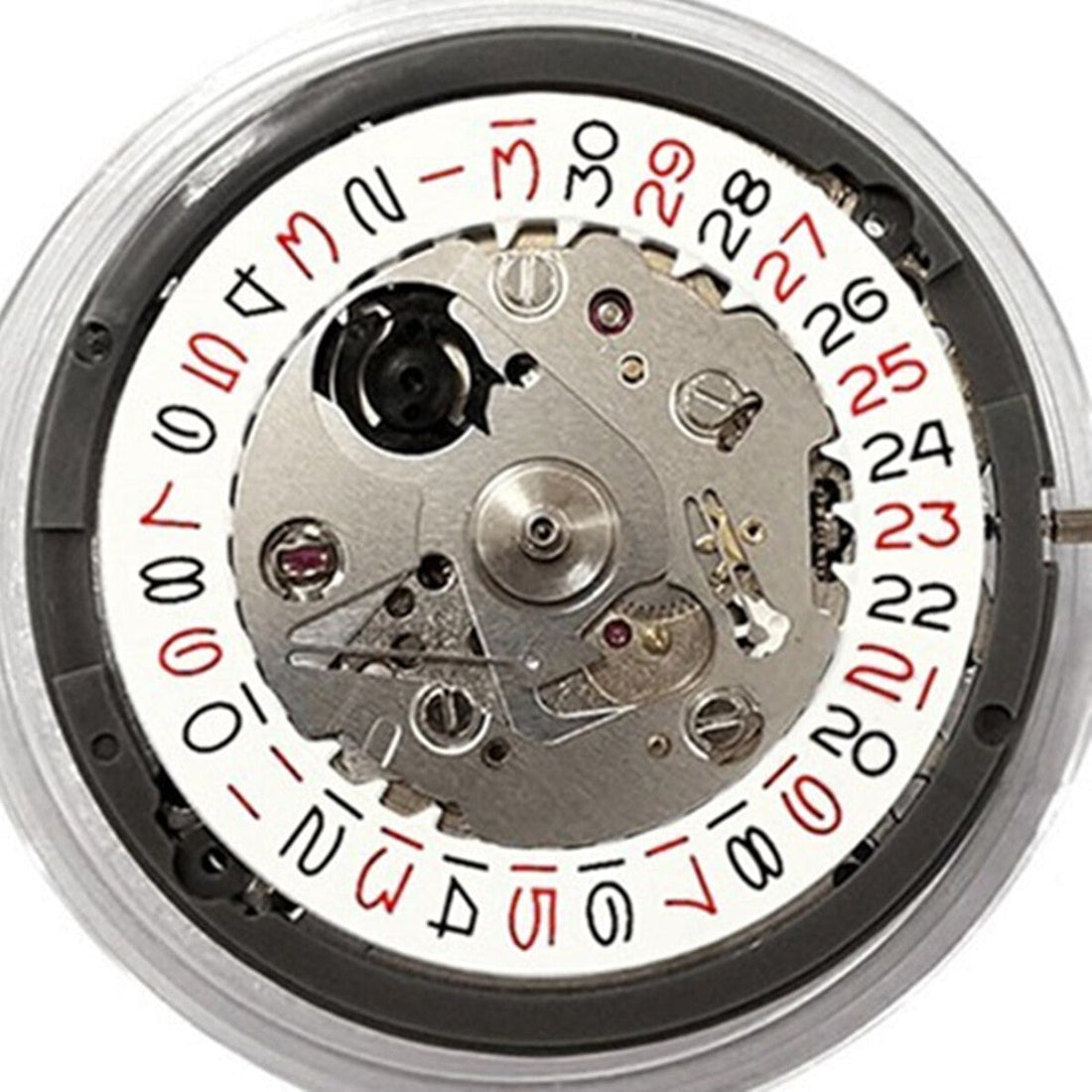Japan Genuine NH35 automatic watch movement with red odd number dial, precise mechanical timekeeping