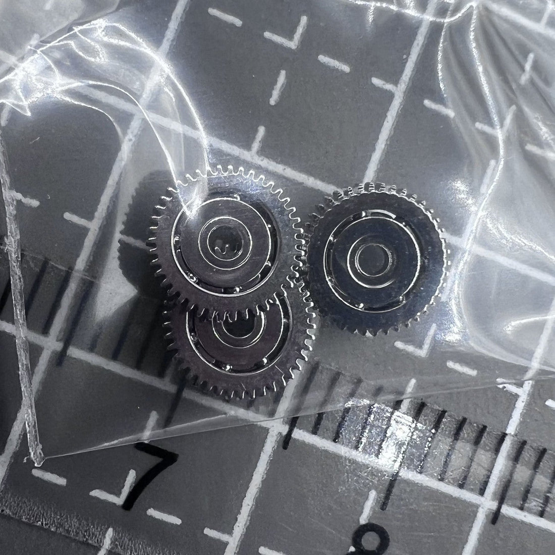 Two watch bearings for oscillating weight, compatible with ETA 7750/7751/7753 models, precision parts.