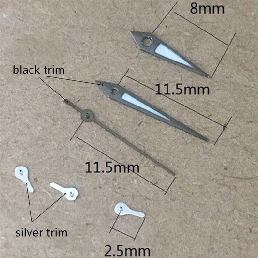 White small second hand for Epson VX series watches, precise replacement for model VX3J, VX9J, VX7J.