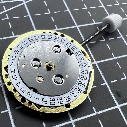 Swiss ISA 222 quartz movement watch accessory with 2 hands, no calendar, precision timekeeping by ISA.