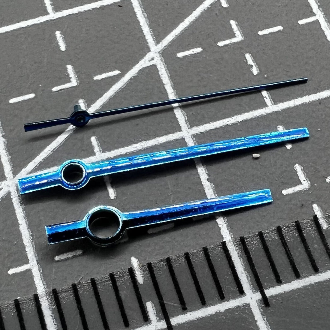 Dayjust High Canon Blue watch hands set compatible with Miyota 8285 movement, precision crafted.