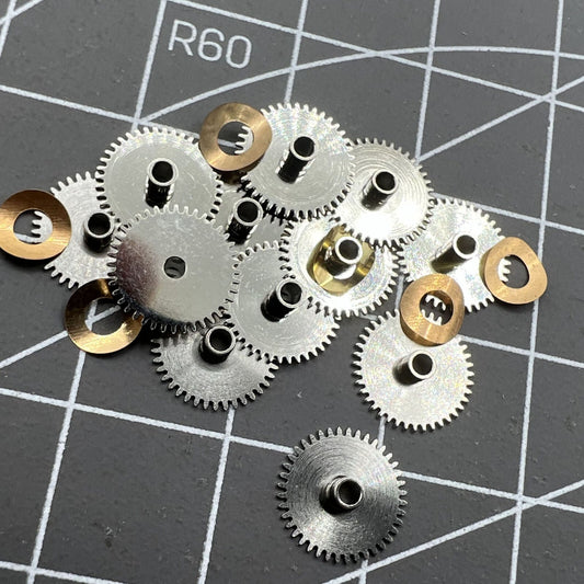 Hour wheel and train bridge for Seagull ST3600 and ETA6497 watch movements, precision fit component.