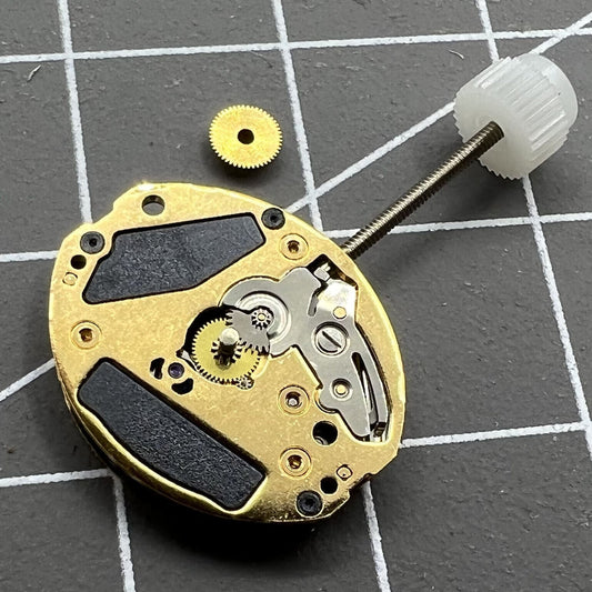ETA 901.001 watch with Swiss quartz movement, 2-hand design, perfect for precise timekeeping.