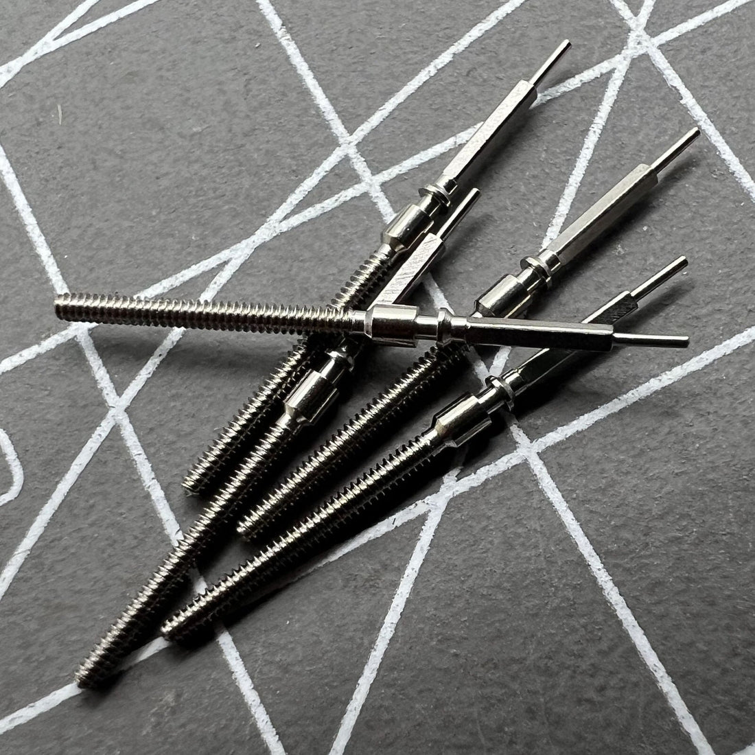 Watch winding stems for ST25 Seagull 2551 movement, precise fit for smooth time-setting.