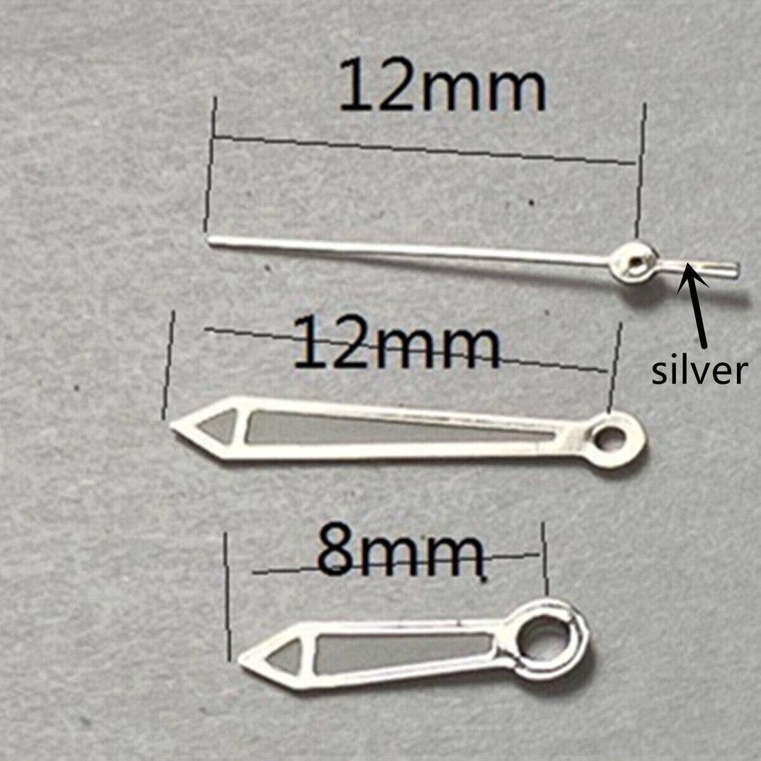 12mm green luminous arrow watch hands by Miyota fit models 2315, 2035, 2036, enhancing visibility and style.