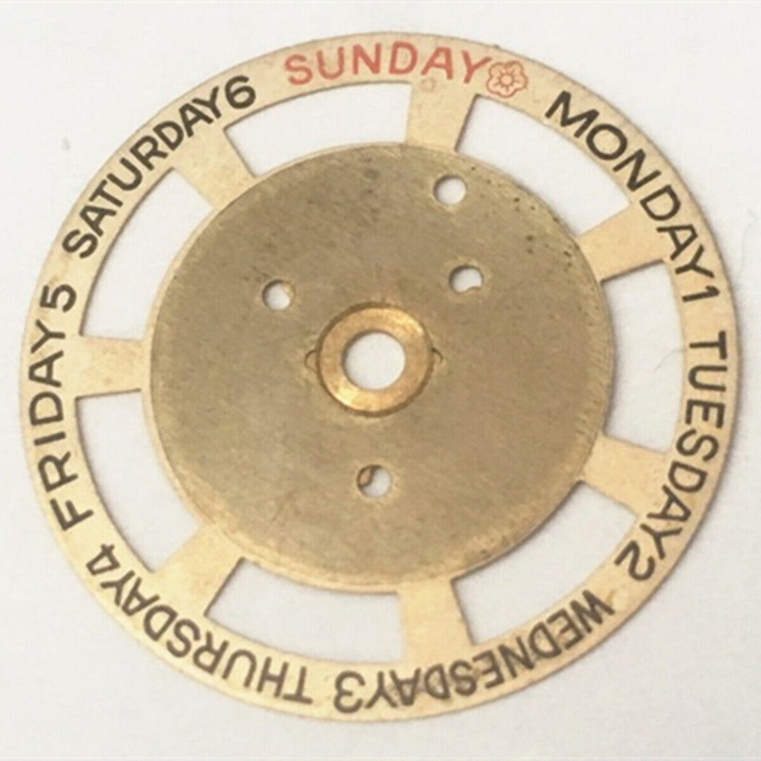 Golden Week disk date wheel for ETA 2834/2836/2846 watch movements, generic replacement part
