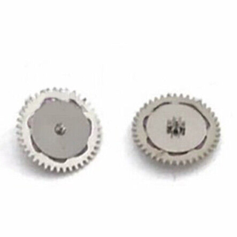 Set of 3 silver reversing wheels for Shanghai 7120 watch movement, compatible with generic China-made parts.