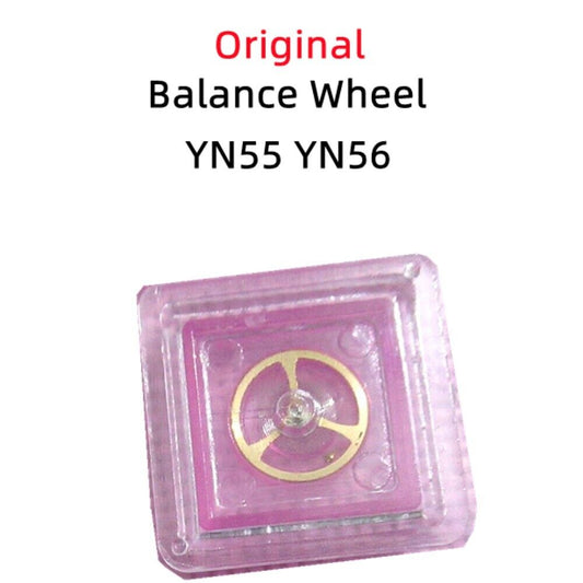 Japan-made Epson YN55 YN56 balance wheel watch part, precision gear for accurate timekeeping.