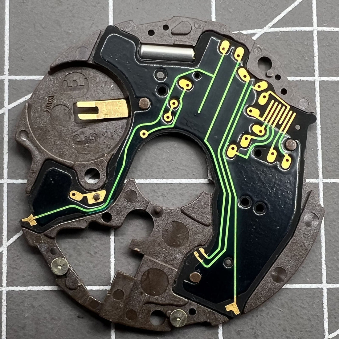 Circuit board for ETA 251.262 watch movement, precision component for timepiece repair.
