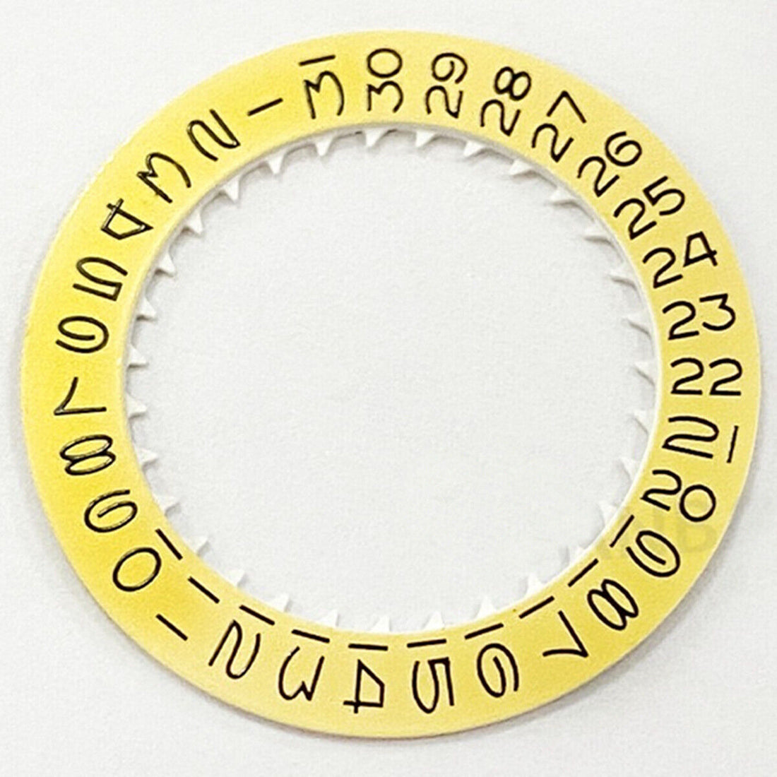 Light Date Disk Wheel with Vintage Black Font for NH35 NH36 watch movement, enhancing classic style and readability.
