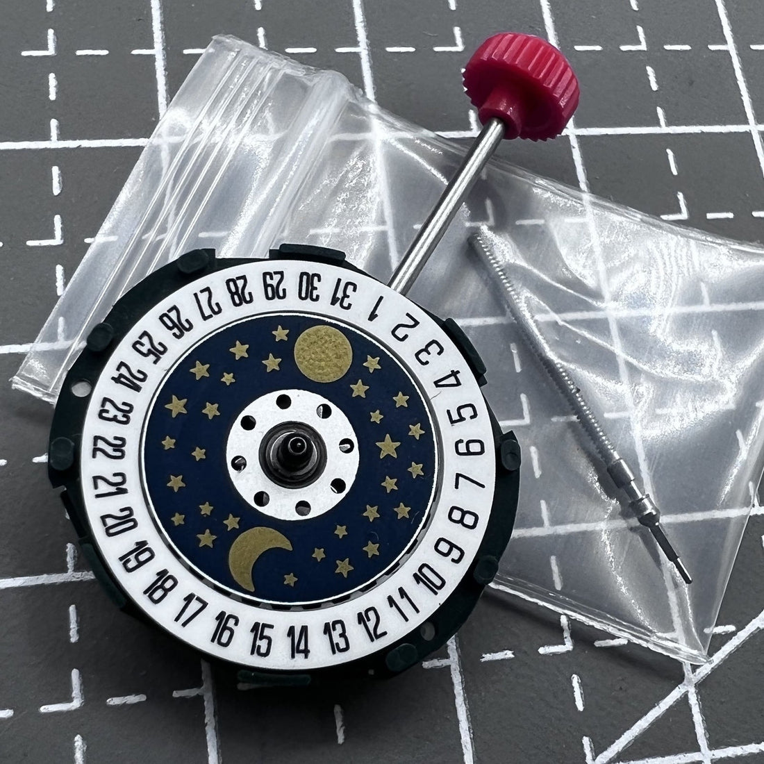 1. Miyota 2005 quartz watch movements with moonphase and dual calendar, Japanese precision.  
