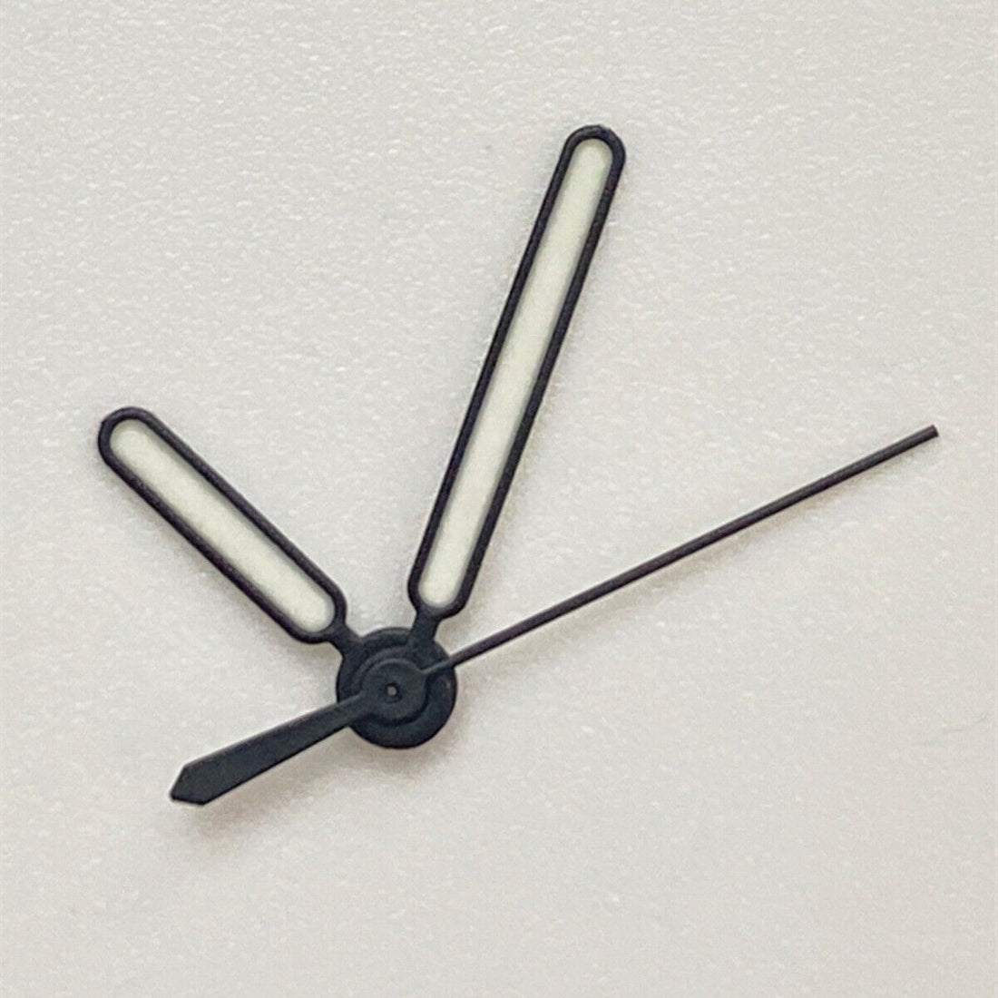 Set of 3 green luminous black trim watch hands for NH35, NH36, SKX007, and SBBN models.