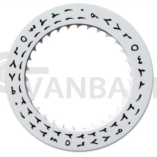 White Arabic date disk wheel for NH35/36 movement, position 3/3.8, precise watch accessory.