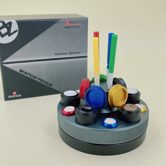 Turnable 30180 Oil Cup Stand with 5 containers for precise watch repair by Turnable.