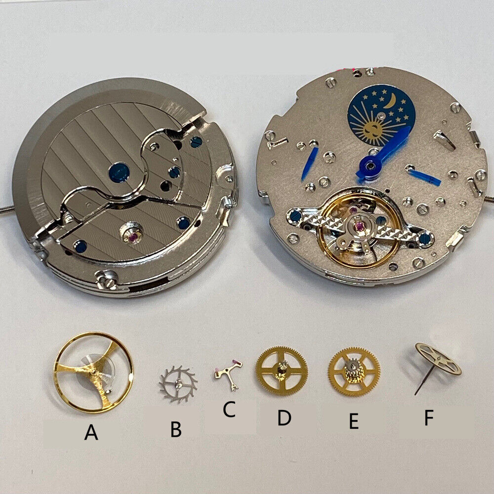 Complete balance wheel assembly with escape and second wheels for China Made LB10 watch mechanism
