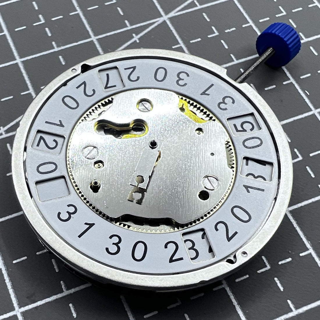 Swiss Ronda 5020B quartz watch movement with stopwatch function for precise timekeeping