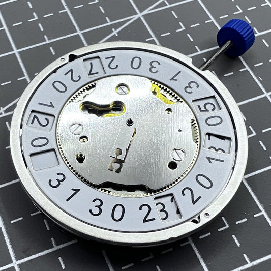 Swiss Ronda 5020B quartz watch movement with stopwatch function for precise timekeeping