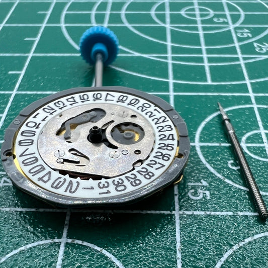 Miyota 6L12 quartz watch movement with date at 3, single calendar, precise timing by Miyota brand