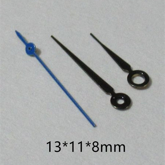 Blue second hand set for Miyota 2035 watch movements, black painted, precise accessory.