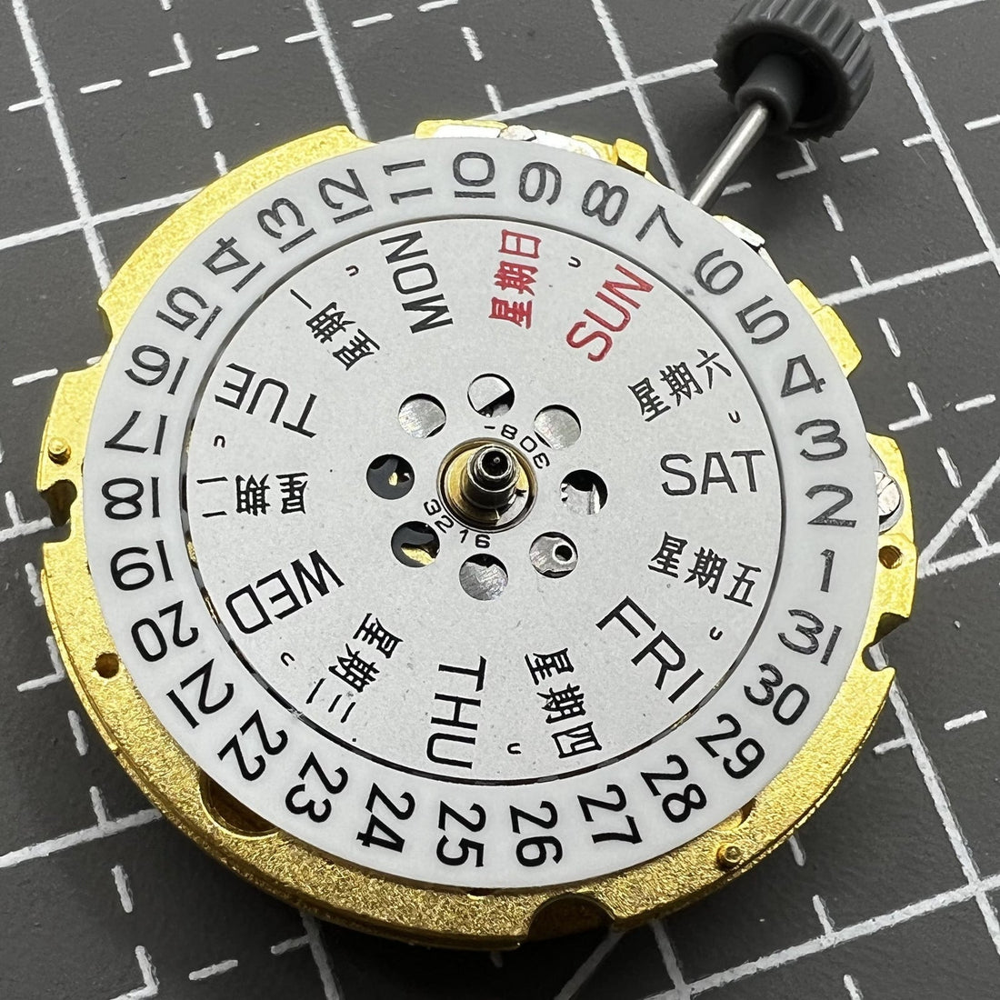 Miyota automatic watch with gold-plated case and Citizen 8205 mechanical movement, elegant design