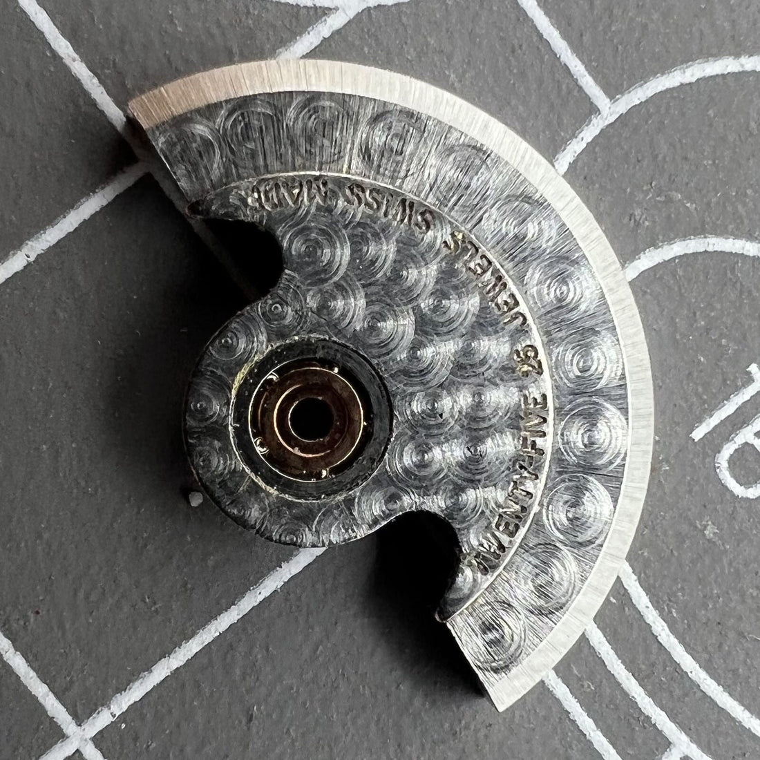 Rotor oscillating weight for ETA2671 movement, compatible watch part replacement enhancing precision.