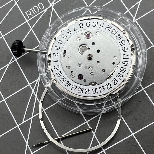 Miyota 9019 automatic watch movement with mechanical date display at 6 o'clock, precise and reliable.