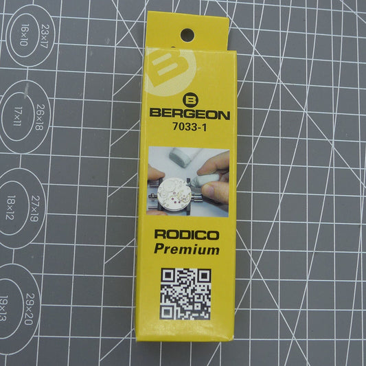 Bergeon 7033 Rodico cleaning putty for watch tools, Swiss Made, removes dirt and oils precisely.